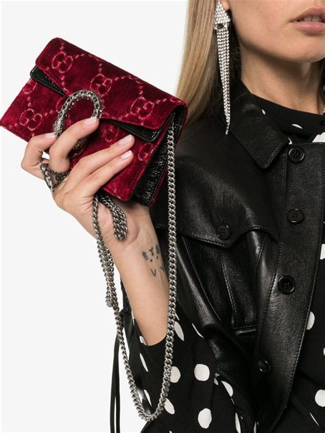 farfetch Gucci mini velvet bag